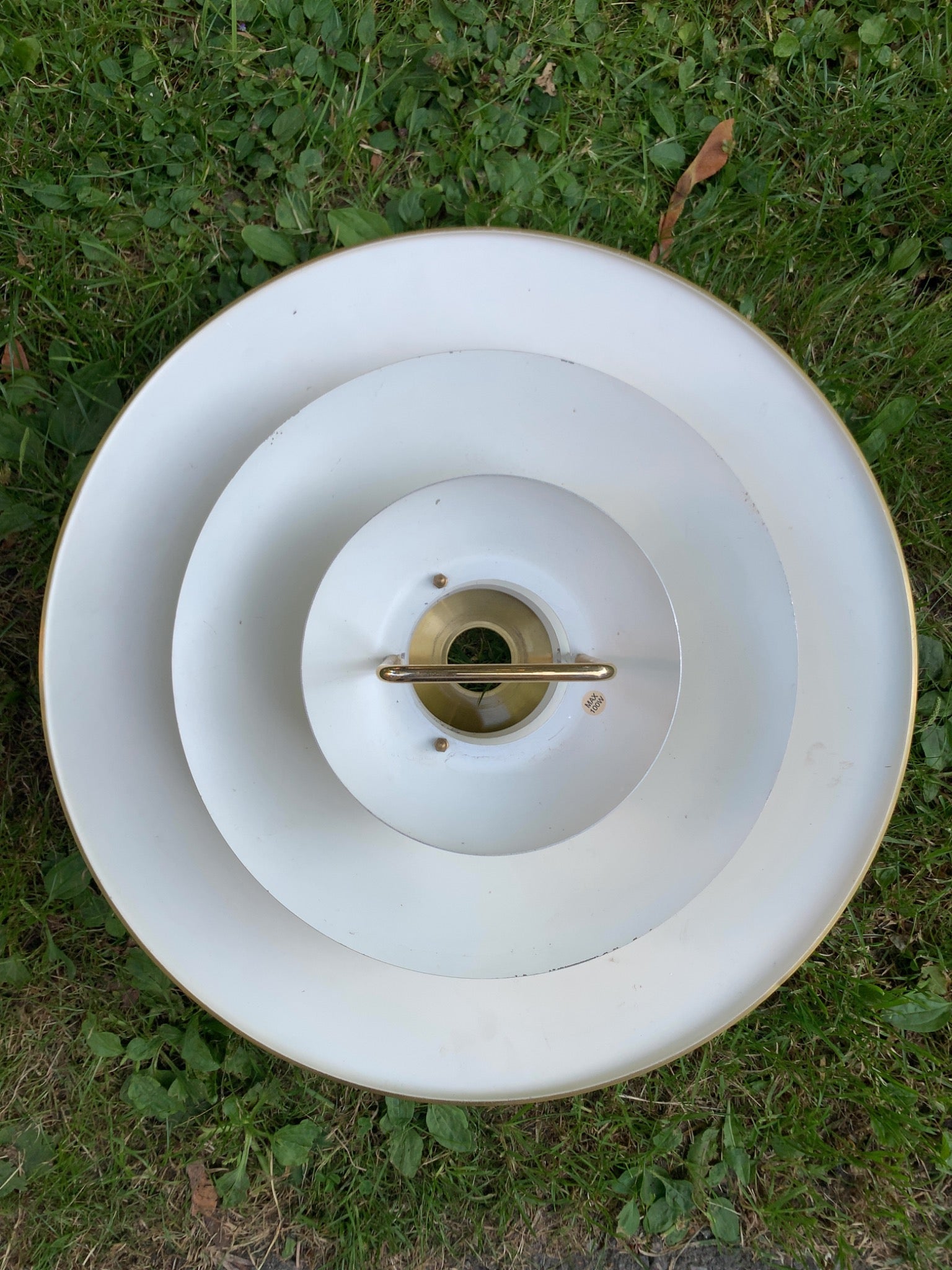 3145. Lampskärm i mässing 70-tal
